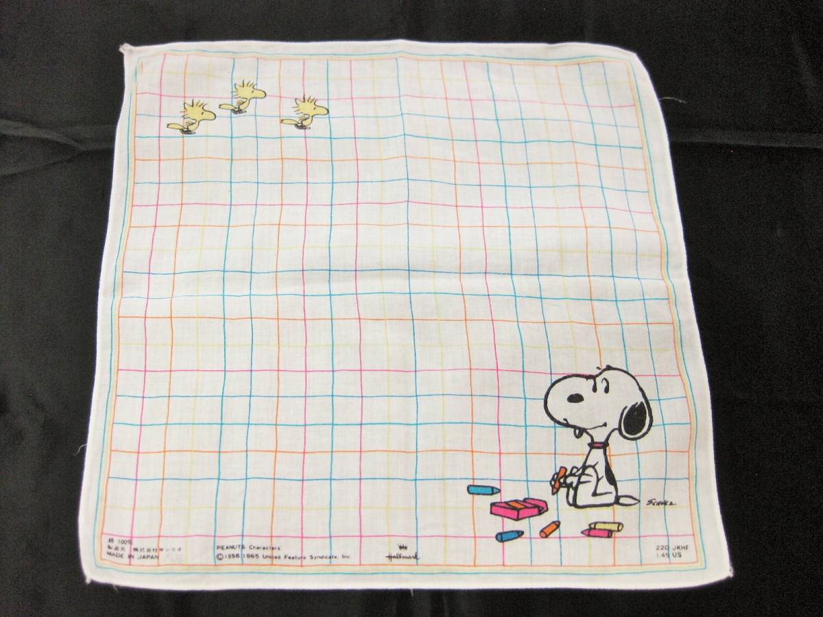 スヌーピー ハンカチ 当時物 日本製 レトロ キャラクター 雑貨 ファンシー 拍卖