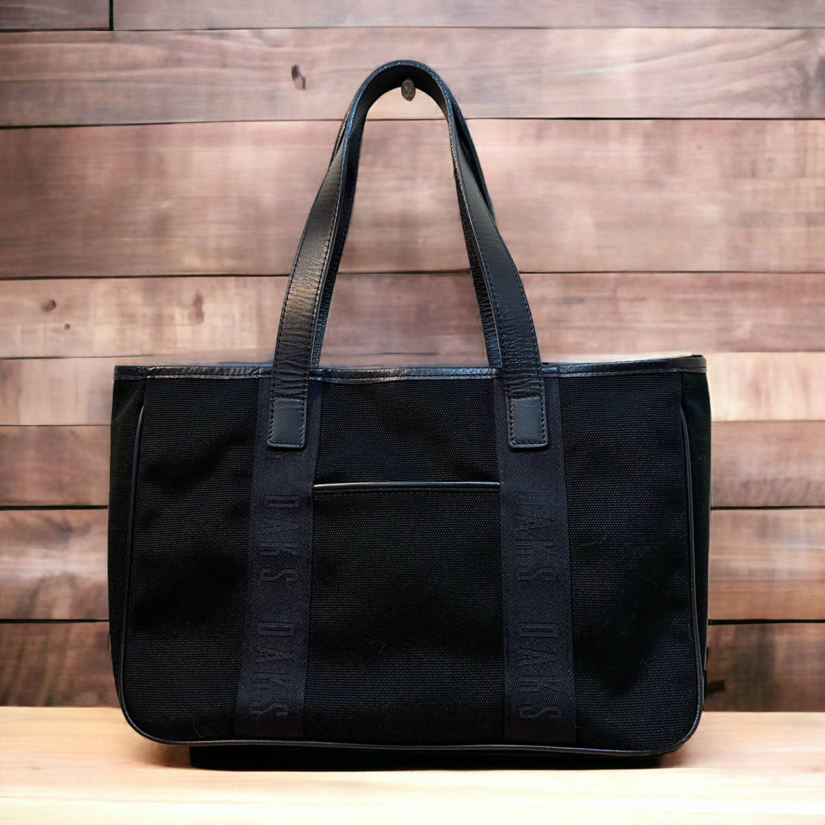 /23T297_ジ3 美品 DAKS トートバッグ 黒 ブラック 鞄 A4サイズ 男女兼用 ダックス拍卖