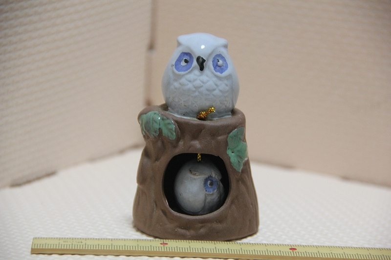 陶器製 ふくろう テーブルベル 検索 ハンドベル 卓上ベル テーブル グッズ 梟 フクロウ拍卖
