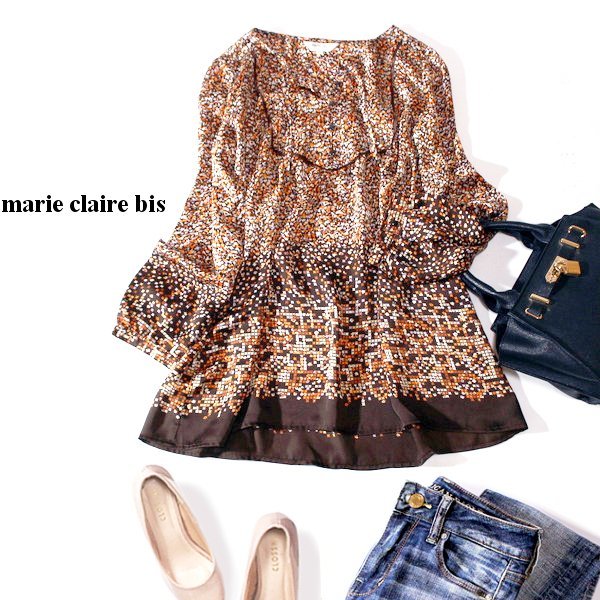 ☆☆ 美品 marie claire bis マリクレール ☆☆ ゆったり可愛い とろみ カットソー 9R 春 夏 23E07拍卖
