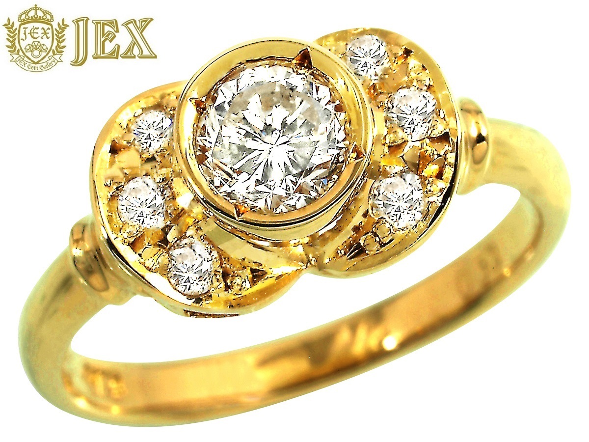 Diamond K18ダイヤモンドリング 新品 No.124191拍卖