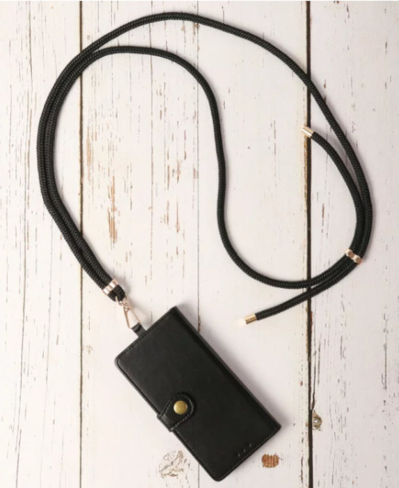 長さ調整機能付き クライミング ロープ スマホ ショルダーストラップ 全22色のColor 01ブラック Black KTS-5001 拍卖