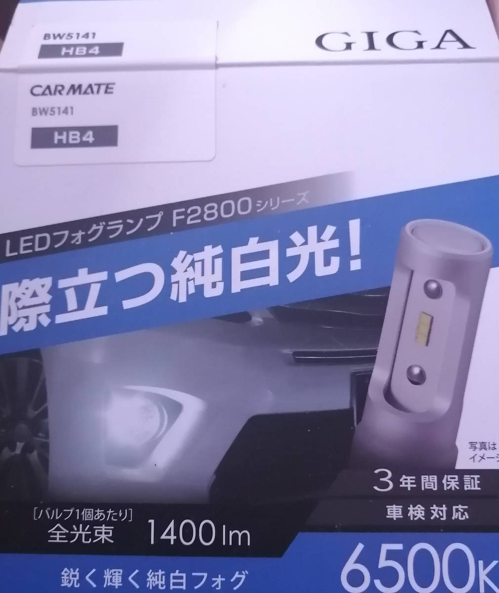 カーメイト LED フォグランプ GIGA F2800 HB4 6500K 鋭く輝く純白光 1400lm 車検対応 BW5141拍卖