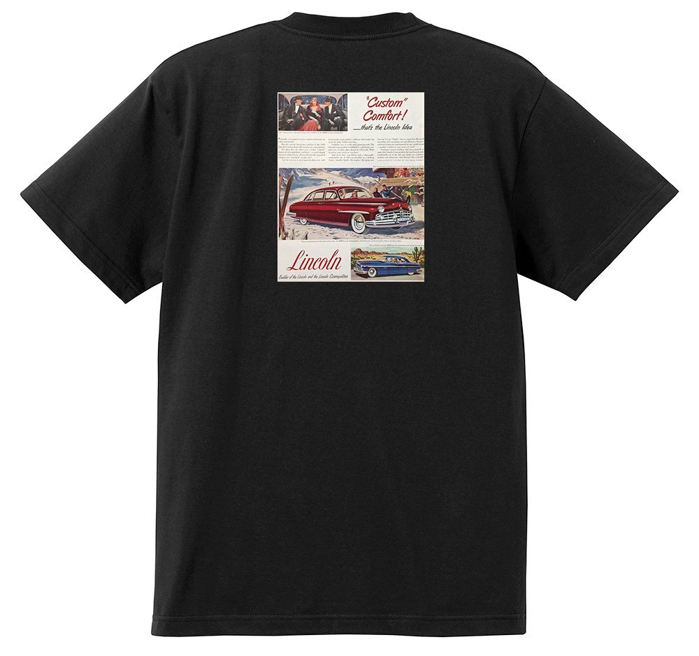 アドバタイジング リンカーン 1375 黒 Tシャツ 1951 1950 1949 コスモポリタン リドー レッドスレッド ロカビリー オールディーズ拍卖