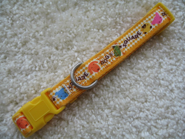 ★同梱お得★中型首輪-№4・DOGSQARE・イエロー♪拍卖