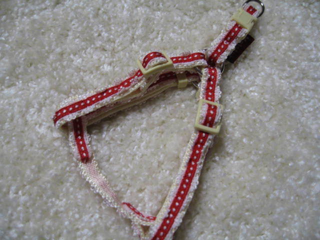 ★同梱お得★超小型犬胴輪-№47・ステッチレース・レッド♪拍卖