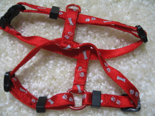 ★同梱お得★超小型犬胴輪-№55・ピッカーボーン・レッド♪拍卖