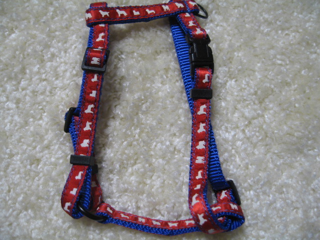 ★同梱お得★超小型犬胴輪-№57・犬型抜きシルエット・H・青♪拍卖