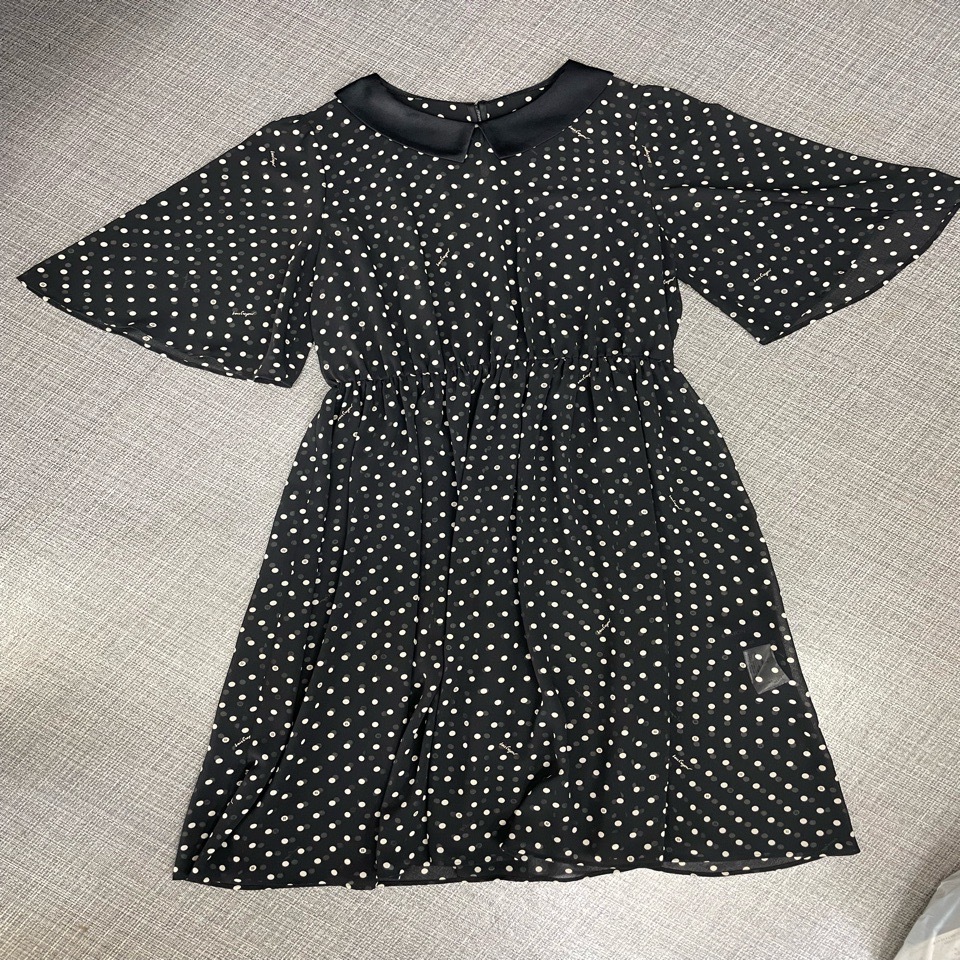 Lois CRAYON(ロイスクレヨン) ポリエステル100%/ドット柄/ワンピース ☆サイズM拍卖