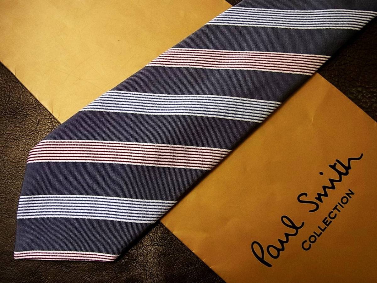 ★*:.H0673美品★【人気の細8.3㎝】ポールスミスのネクタイ★ナロータイ★拍卖