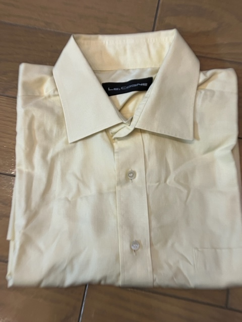 ★LE.COGNE ル・コーニュ 半袖シャツ 形態安定シャツ Lサイズ イエロー拍卖