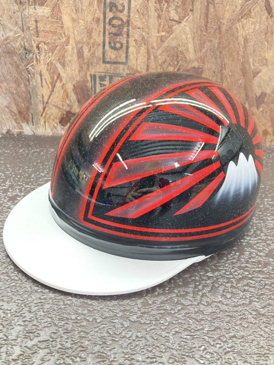 新品 送料無料 カスタムコルク半 富士日章 黒赤 ボカシ 7色ラメ拍卖