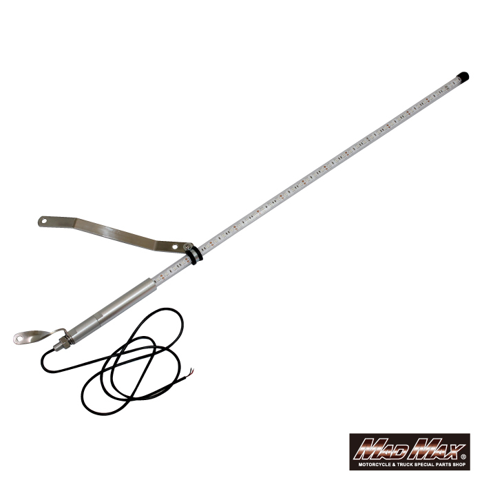 MADMAX 汎用 オートバイ用 旗棒白 LED ブルー発光 フラッグポール 900mm (MM50-0469-01BL) マッドマックス拍卖