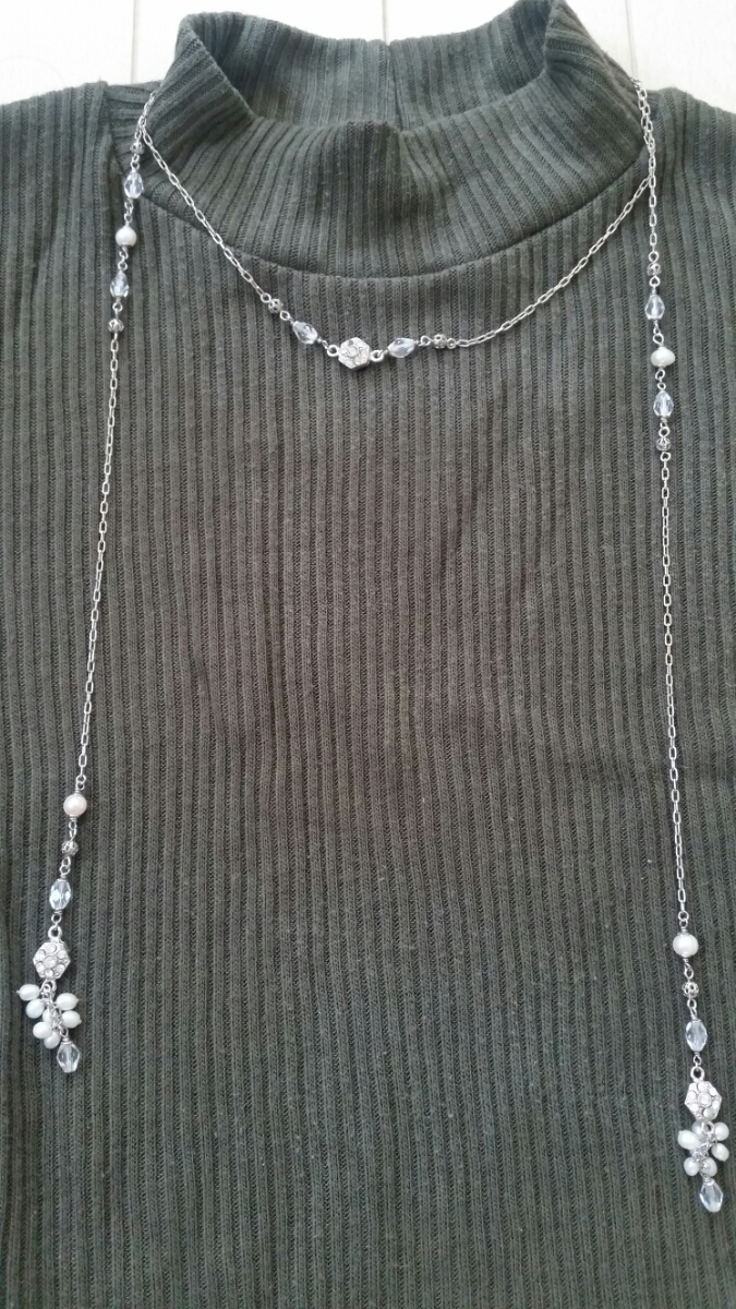 K.Tキヨコタカセ チョーカー ネックレス ファイブフォックス コムサ 真鍮×ガラス 保存袋あり パーティー ブライダル フォーマル拍卖