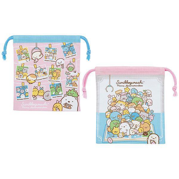 すみっコぐらし マチ付き巾着 2P あつまるんです スケーター拍卖