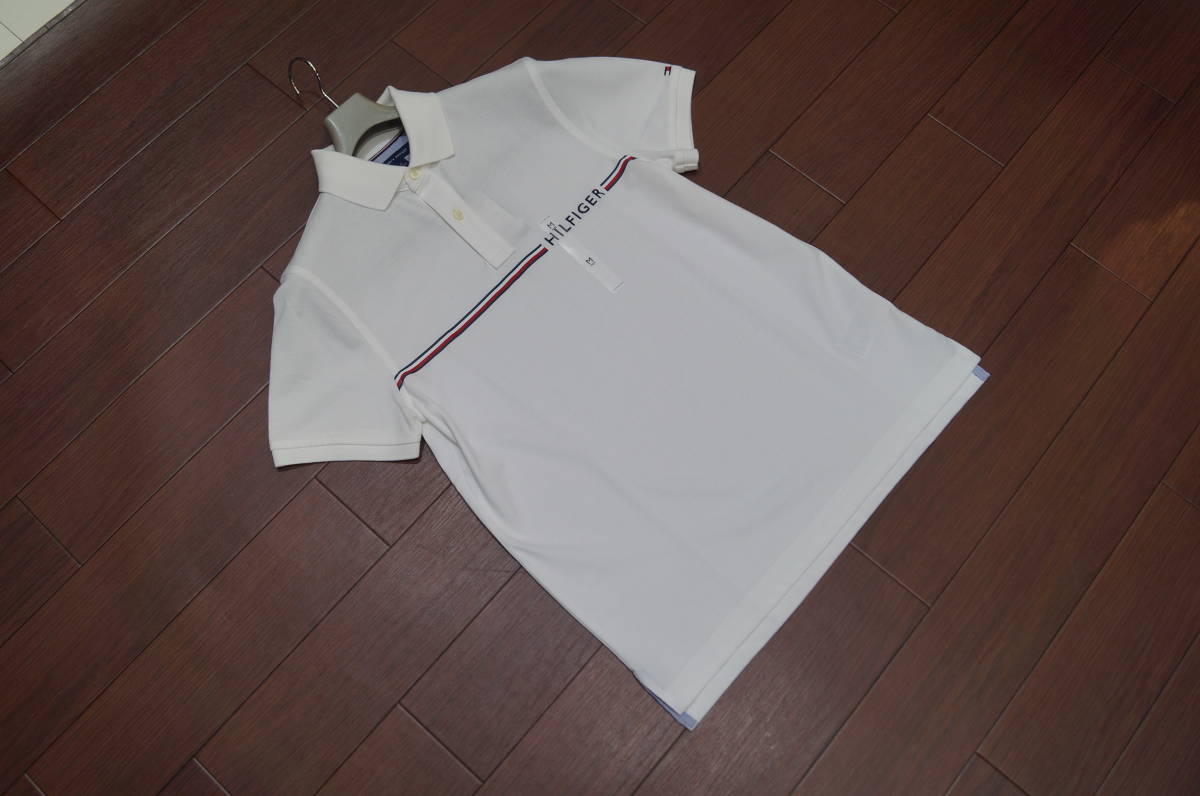 ★☆【Tommy Hilfiger】トミー ヒルフィガー ポロシャツ/M/ホワイト/白/メンズ☆★拍卖