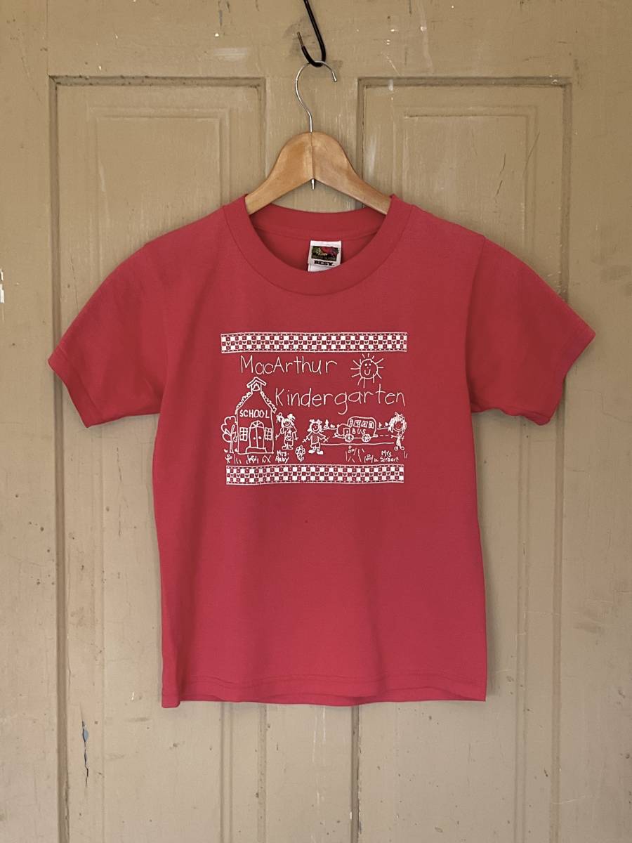 90s ビンテージ オーストラリア スクール Tシャツ キッズ ジュニア 古着 USA アメカジ FRUIT OF THE LOOM 130拍卖