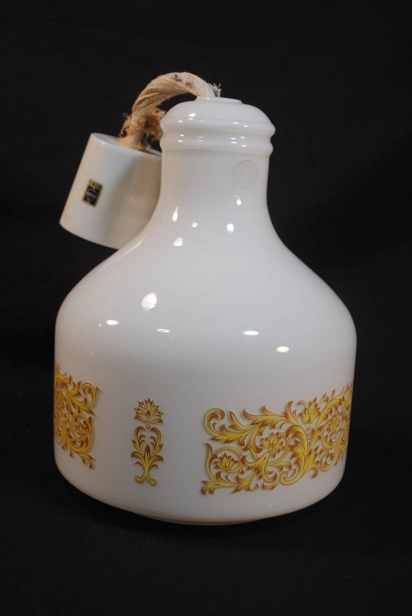 鍵5 ナショナル 牛乳瓶形 白色ガラス製 唐草模様 白熱灯照明 LB16354 60W 230x170ミリ拍卖