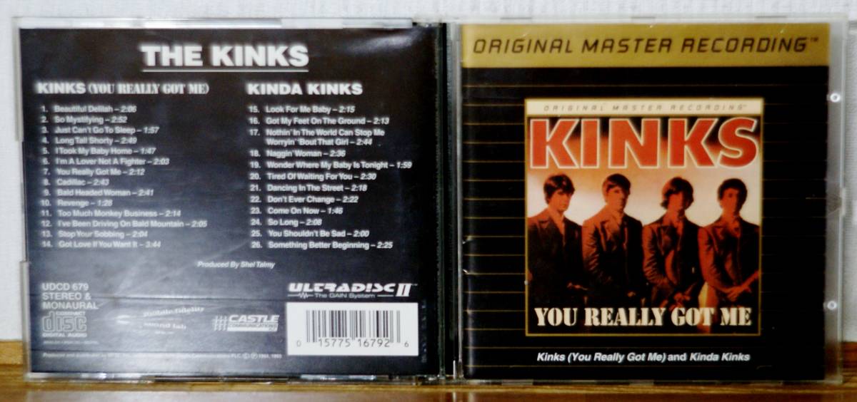 MFSL♪キンクス/Kinks(You Really Got Me) & Kinda Kinks★高音質ゴールドCD 24KT GOLD CD★The Kinks拍卖