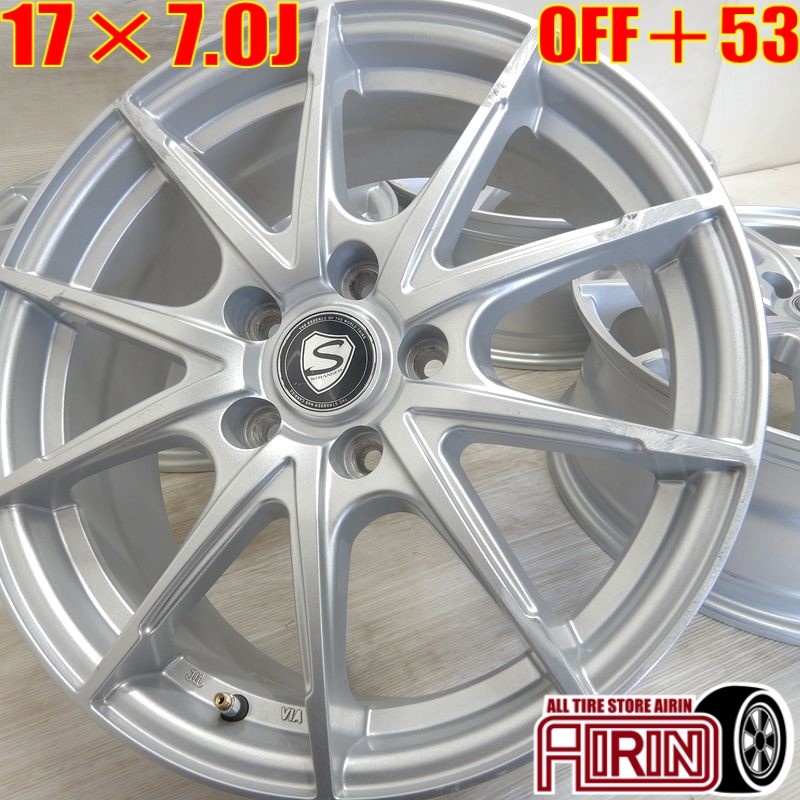 中古 アルミホイール 17インチ STRANGER 4本セット ステップワゴン アクセラ プレマシー ロードスター レヴォーグ などに アルミ ホイール拍卖