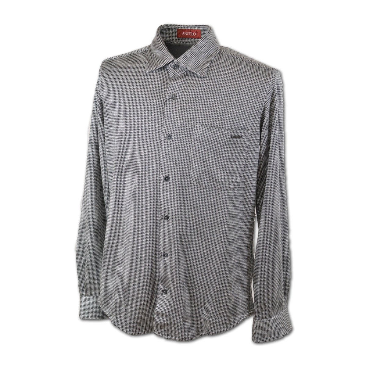 3割引【アンジェロ】メンズ 長袖シャツ M(46) グレー 25-1003-04-35 ANGELO カジュアル おしゃれ かっこいい 高級素材 日本製 @拍卖