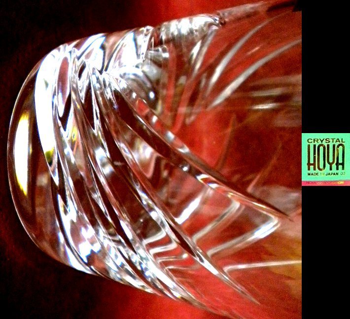 売切 HOYA クリスタル オンザ ロックグラス 纏購入特典有 箱無 C/D、寸法φ上79/下59×H85mm 容量260ml 重量210g 口元1.6mm、底厚10mm拍卖