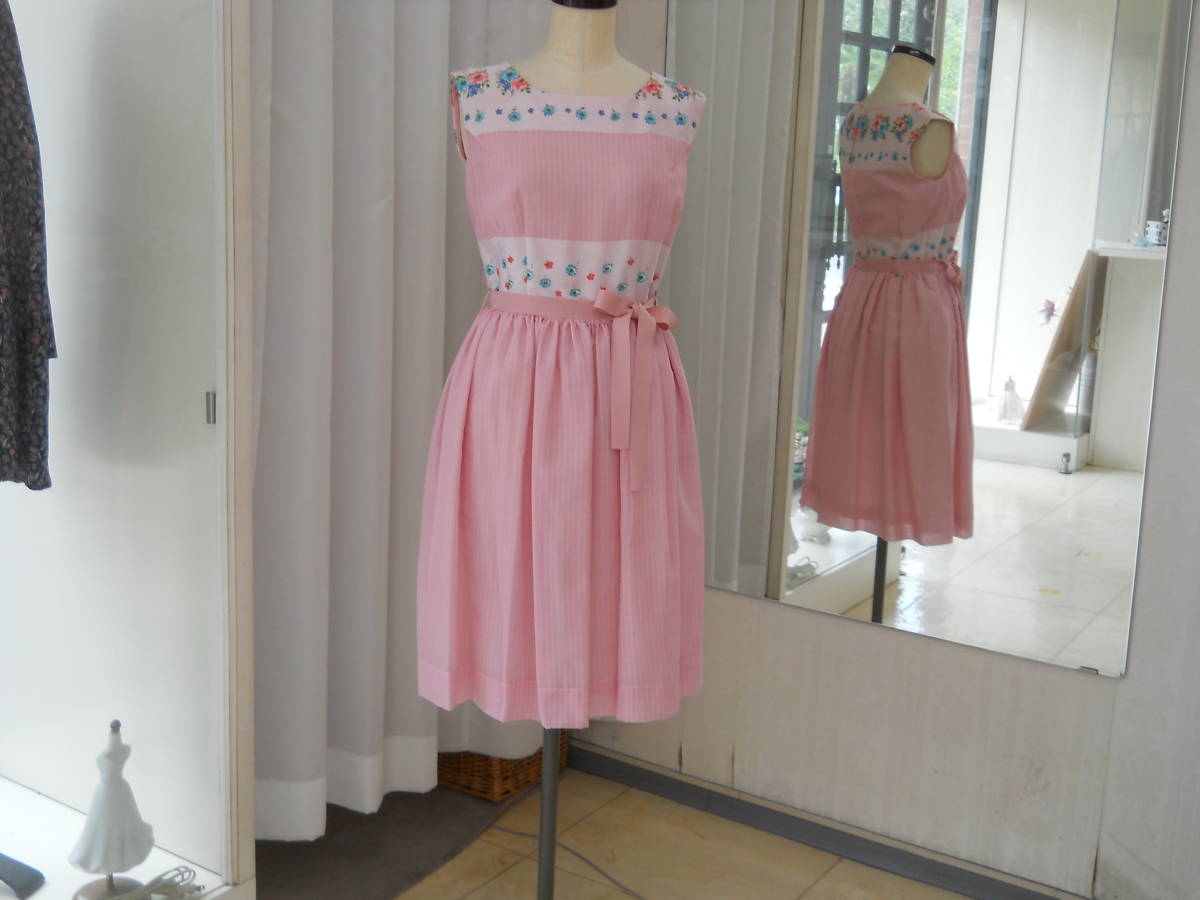 love71♪ ワンピース ピンクのスイスローンプリント 11号拍卖