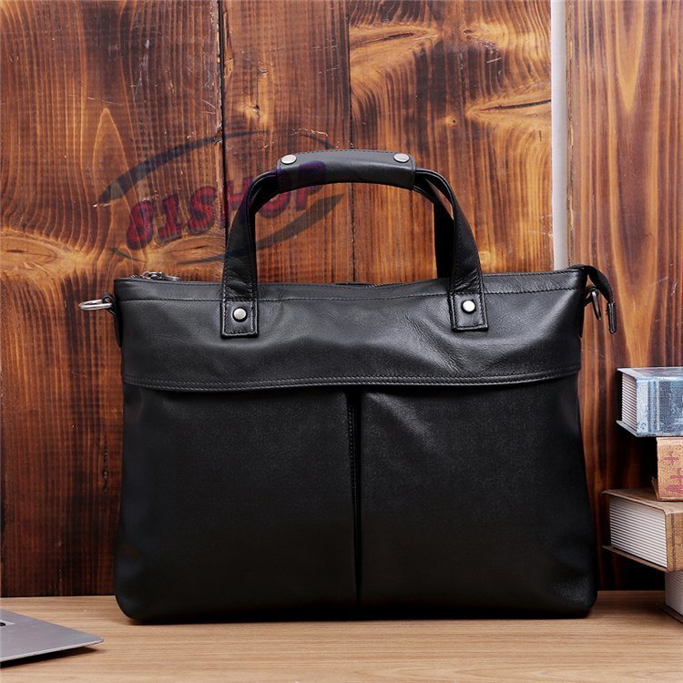 「81SHOP」人気推薦★セール ビジネスバッグ メンズ 本革 2way a4対応 ブリーフケース ブラック 大容量 レザー 出張 通勤拍卖
