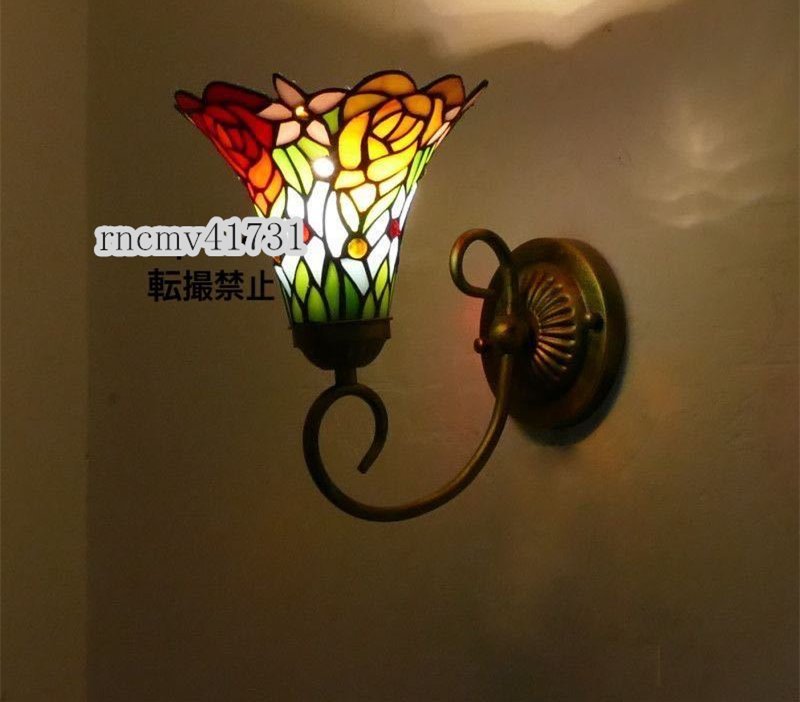 「81SHOP」極美品★ステンドグラス ガラス工芸品 ペンダントライト ステンドグラスランプ 豪華壁掛け照明 C拍卖
