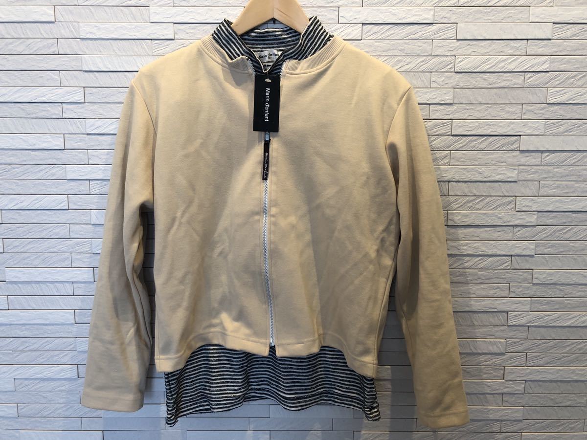 未使用品★ジップアップカーディガンと長袖カットソー 2点セットアップ★160センチ拍卖