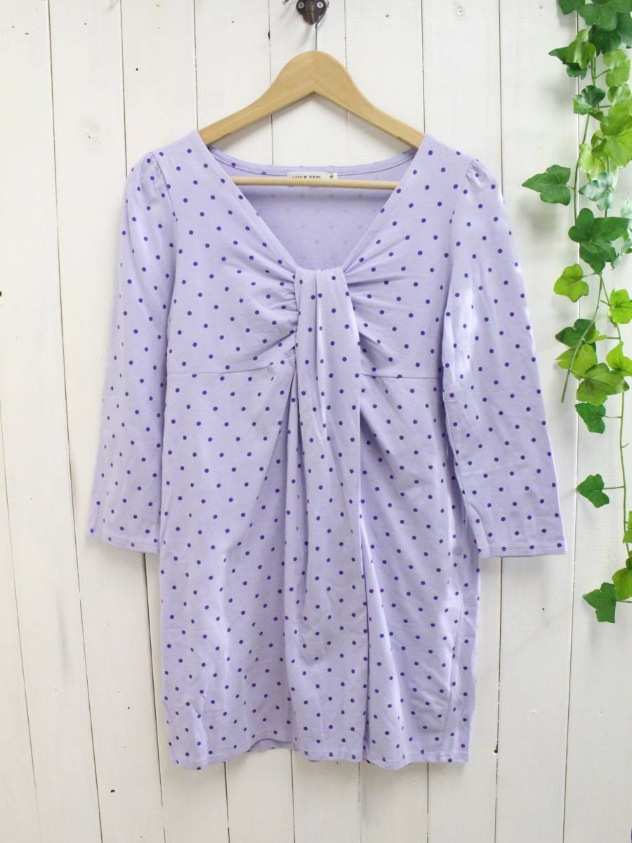 *ミルクフェド MILKFED.*長袖ドット柄 チュニックワンピース XS拍卖
