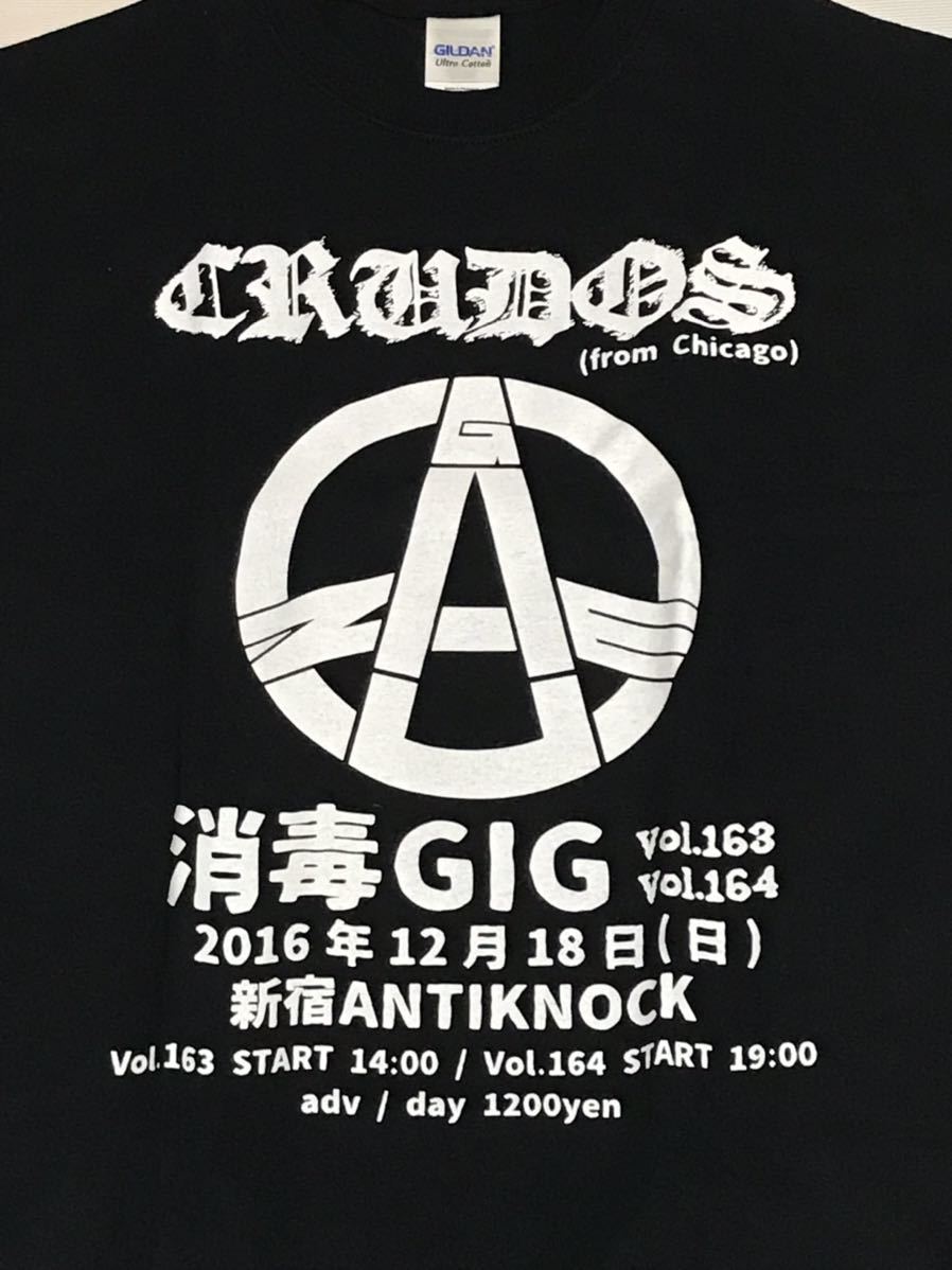 新品 GAUZE x CRUDOS 消毒GIG Tシャツ ガーゼ クルードス ハードコア拍卖