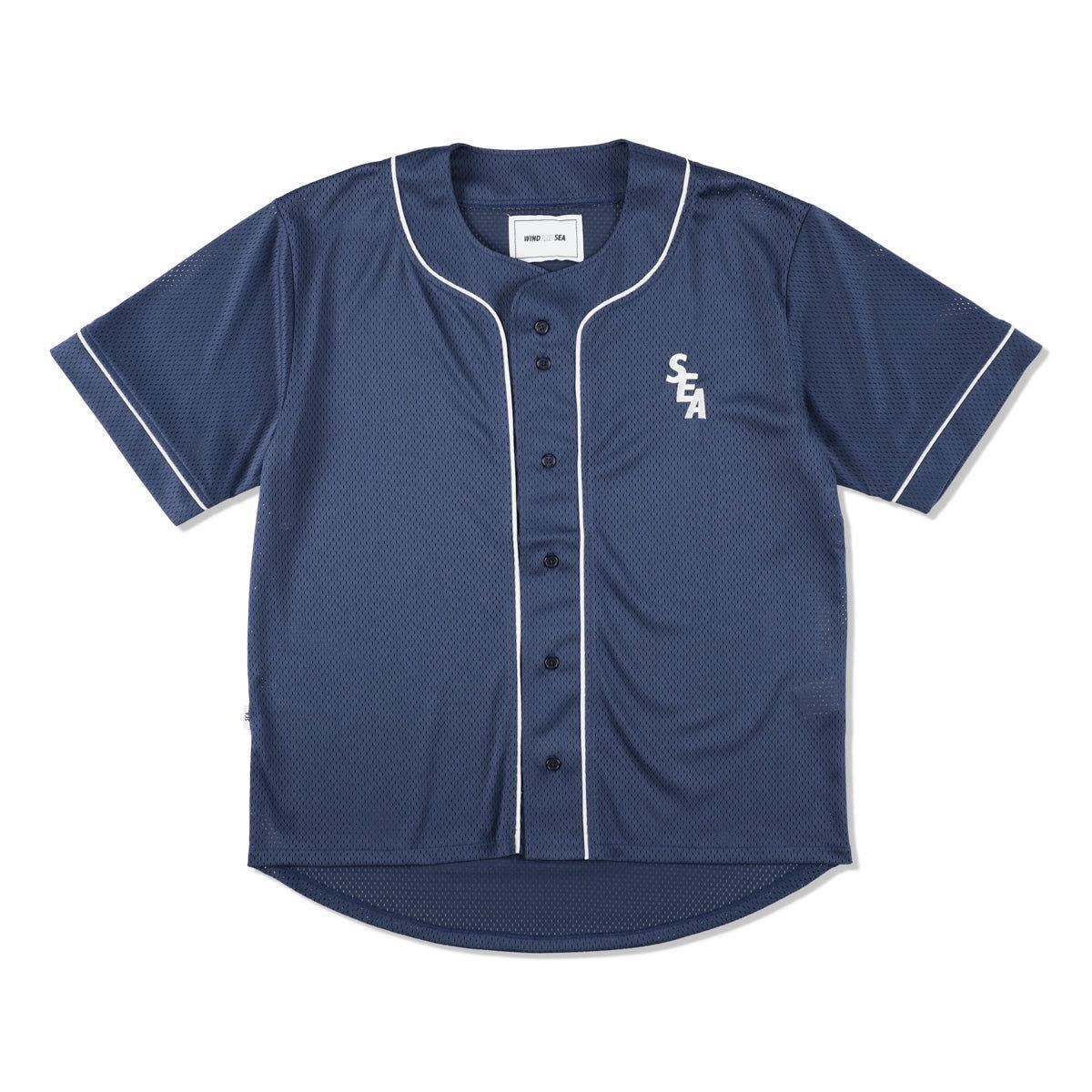 【新品未使用】 23SS 新品 WIND AND SEA ウィンダンシー SEA BASEBALL SHIRT ベースボールシャツ NAVY M ネイビー 即決早い者勝ち拍卖