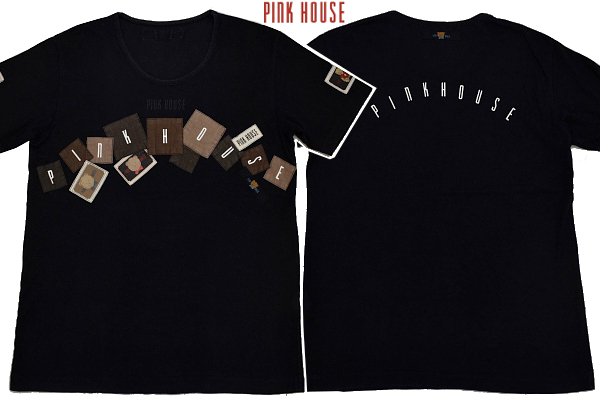 Y-5998★送料無料★PINK HOUSE ピンクハウス PO143UAL38★ワッペン テディベア ブラック黒色 半袖 T-シャツ M拍卖