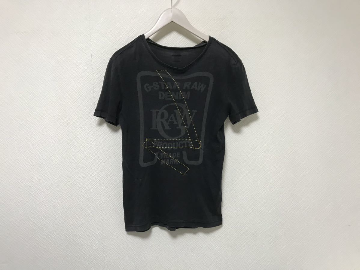 本物ジースターロウGSTAR RAWコットンプリント半袖TシャツメンズサーフアメカジミリタリービジネススーツグレーS拍卖