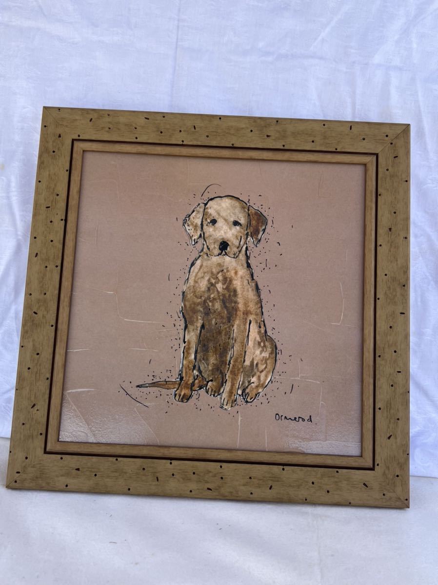 ◆未使用◆印刷画 Doggy Tales VI Clare Ormerod 壁掛け◆g-836拍卖