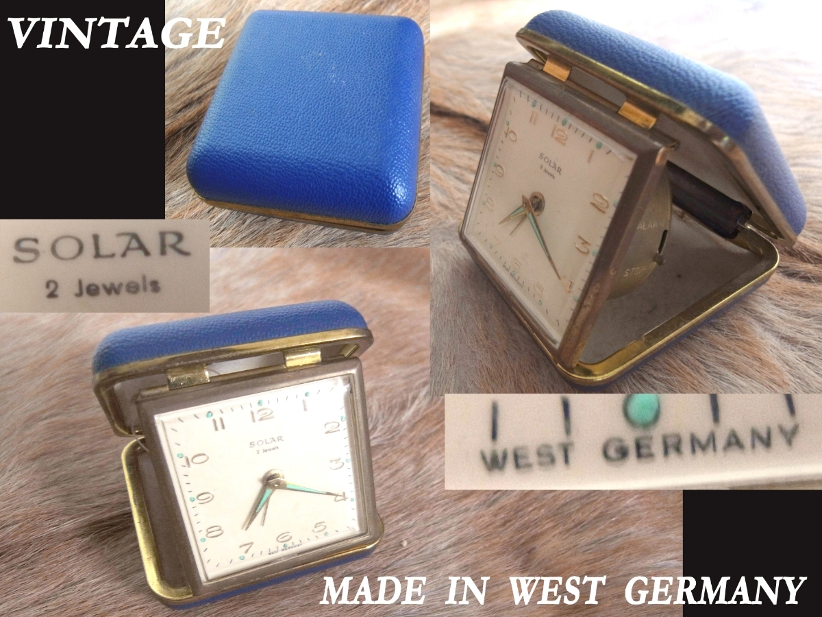 西ドイツ west Germany製 ビンテージ Solar Watch With Case コンパクト時計 2 Jewels アンティーク VINTAGE拍卖