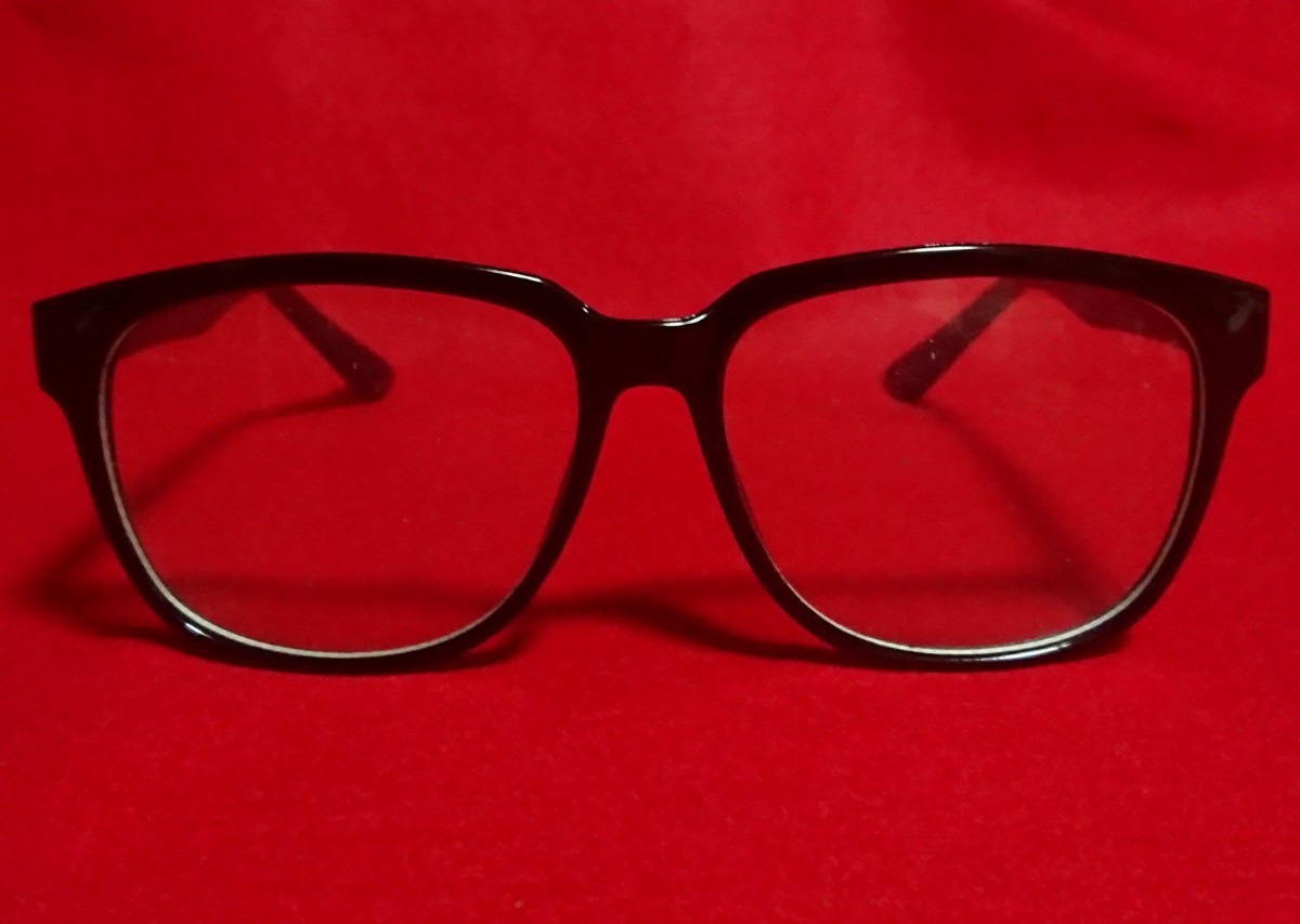 だて眼鏡 VICK 黒縁 度なし メガネ拍卖