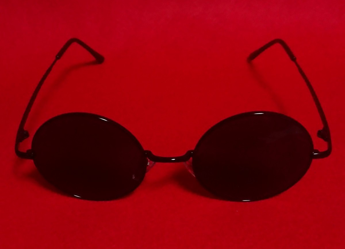 丸めがね サングラス ブラック 黒 BLACK 眼鏡拍卖