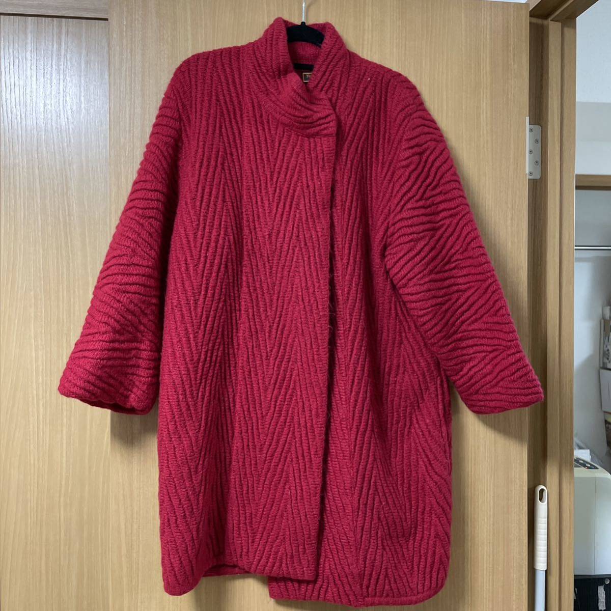 サンローラン ニットコート 赤 M 20230705拍卖