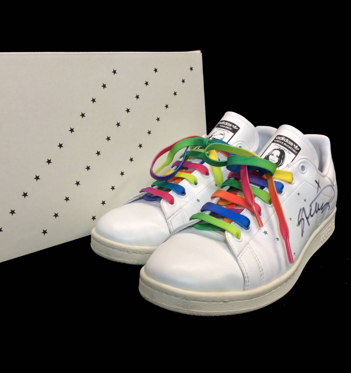 ADIDAS × Stella McCartney アディダス ステラマッカートニー STAN SMITH スタンスミス スニーカー ホワイト サイン入り FW6875 29.5cm拍卖