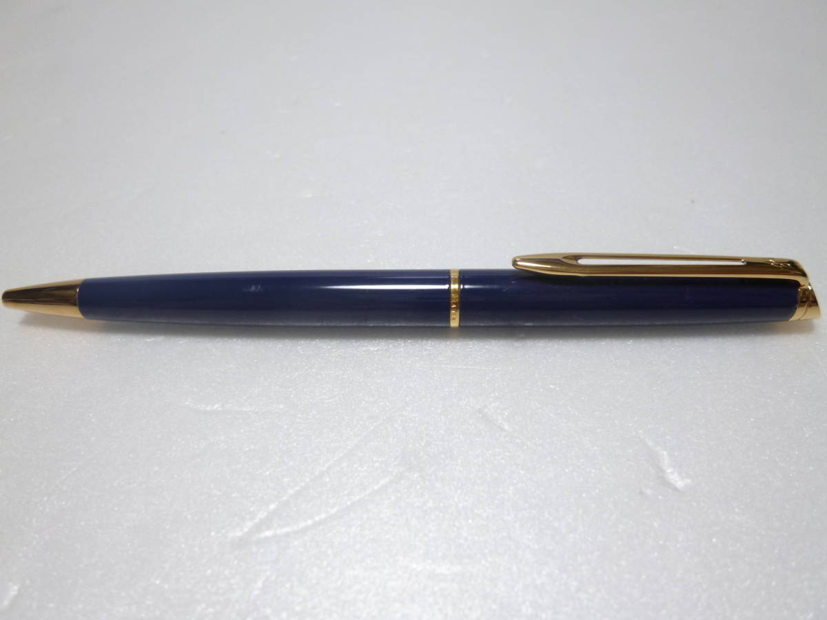 ウォーターマン WATERMAN ボールペン ブルー&ゴールド 美品!!拍卖
