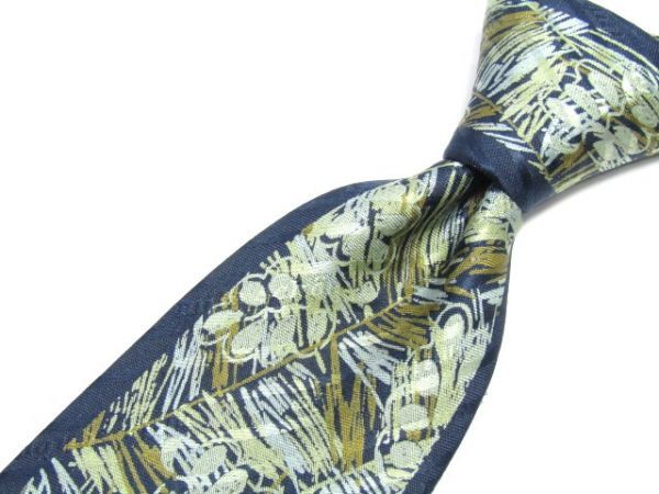 mila schon(ミラショーン) シルクネクタイ リーフ柄 イタリア製 840403C292R13拍卖