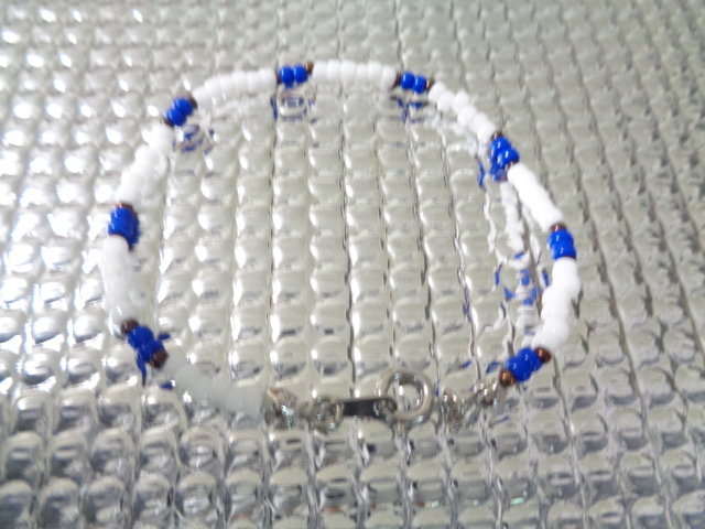 THE BINGO BROTHERS ビンゴブラザーズ ブレスレット 小粒 白x青系拍卖