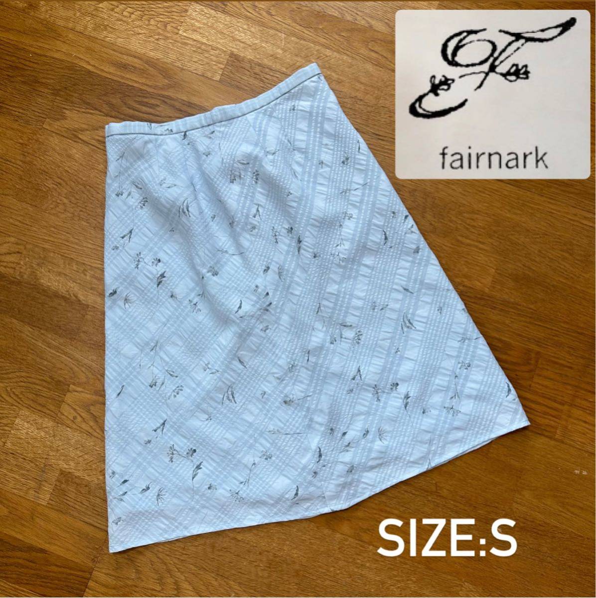 フェアナーク 花柄 薄手 膝丈スカート S〜Mサイズ拍卖