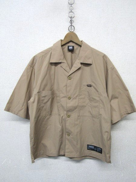 V2047:BISH × GU 半袖シャツ 開襟シャツ ベージュ M :35拍卖