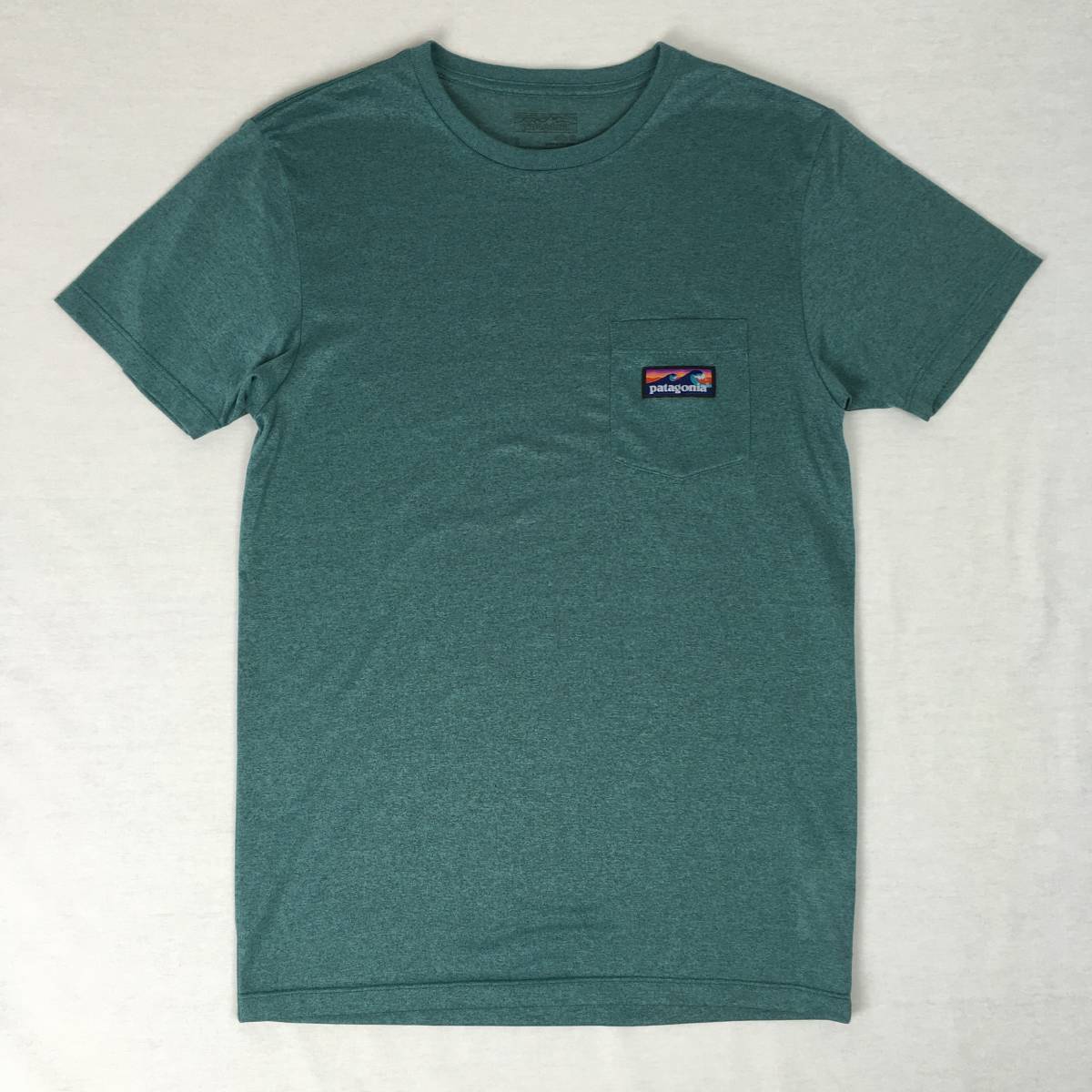 Patagonia パタゴニア Tシャツ 胸ポケット Sサイズ スリムフィット 半袖 グリーン拍卖