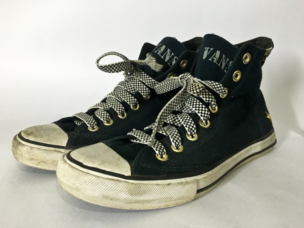 ☆VANS ヴァンズ ハイカット スニーカー 紺 ネイビー 26.5cm V66MLT 星 スター 刺繍 US VANS 拍卖