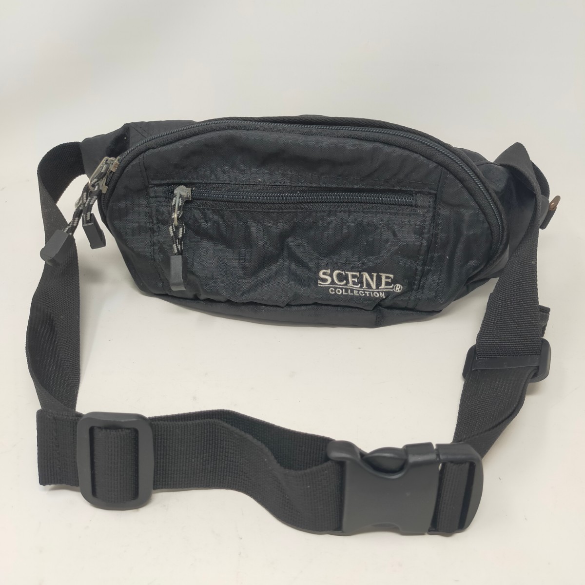 SCENE シーン ウエストポーチ ウエストバッグ 黒 ブラック 通勤 通学 ユニセックス S拍卖