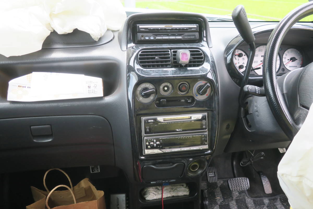 H12 GF-L902S L900S 系 MOVE ムーヴ エアロダウンカスタム ターボ 後期 純正 OP 黒木目調 メーターパネル センターパネル SET拍卖